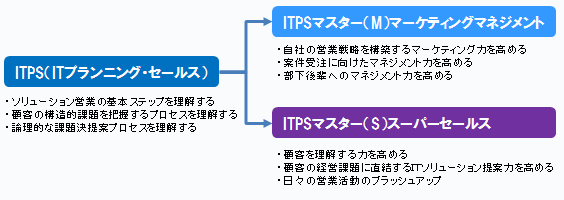 ITPSとITPSマスター(上位資格)の資格体系